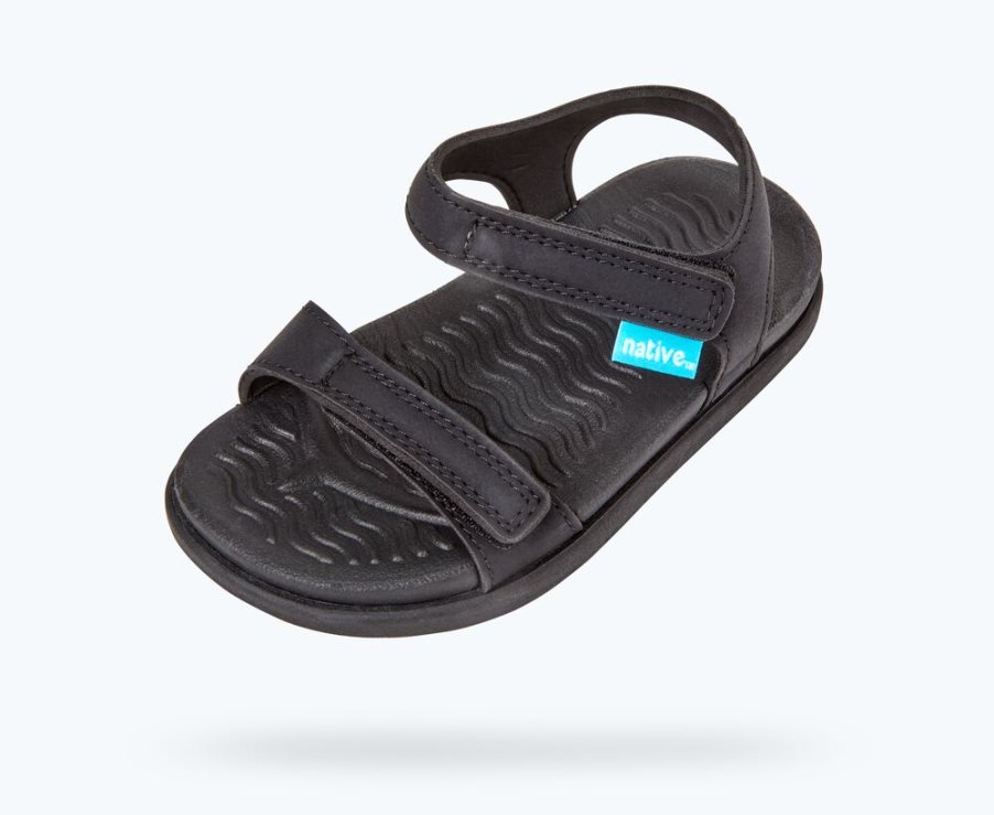 Native Charley Sugarlite Sandalen Jungen Schwarz | RNQPXF329