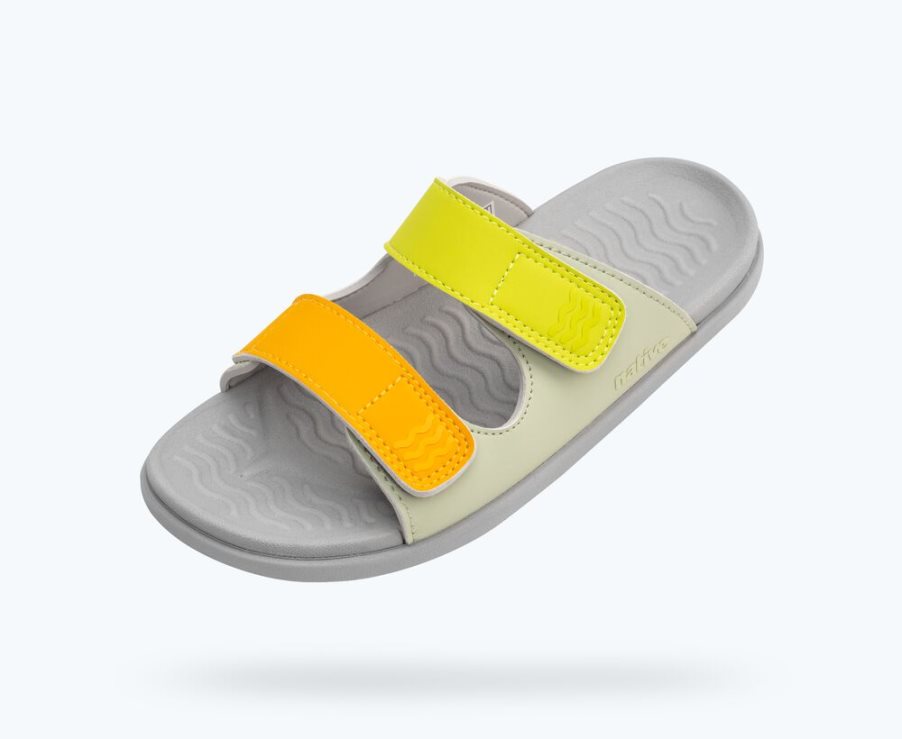 Native Frankie Sugarlite Sandalen Jungen Mintfarben Gelb Orange | NWDOY829C