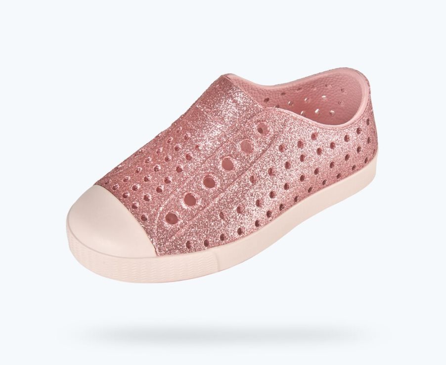 Native Jefferson Bling Schuhe Mädchen Rosa | C2QEZ7148